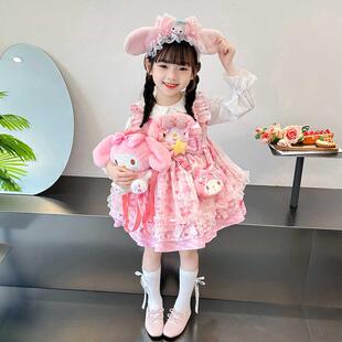 女童美乐蒂公主裙罗莉塔春秋款2025新款儿童生日女孩女宝洋装子