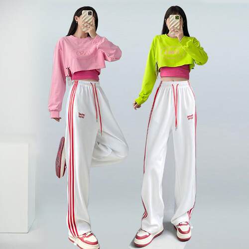 kpop爵士舞上衣成人服装街舞裤jazz多巴胺三件套女团舞台演出服潮