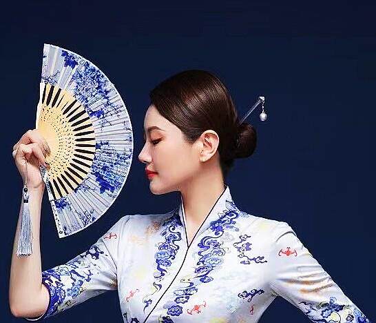 儿童空姐制服海航小空姐连衣裙秋空乘制服旗袍少儿团体走秀演出服