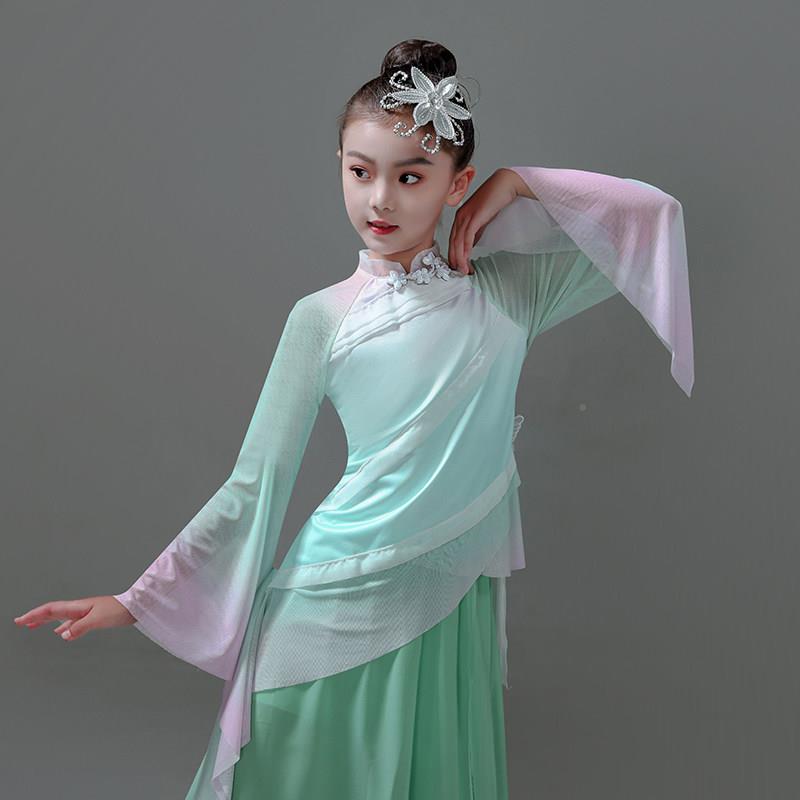 儿童古典出服飘逸演女童练服中JCC国舞功民族舞剧目表演扇舞子舞