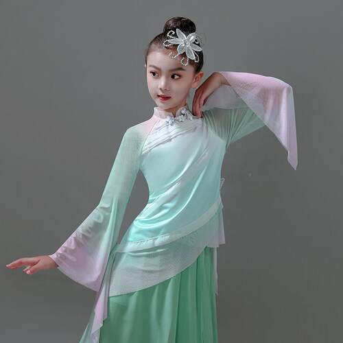 儿童古典出服飘逸演女童练服中JCC国舞功民族舞剧目表演扇舞子舞
