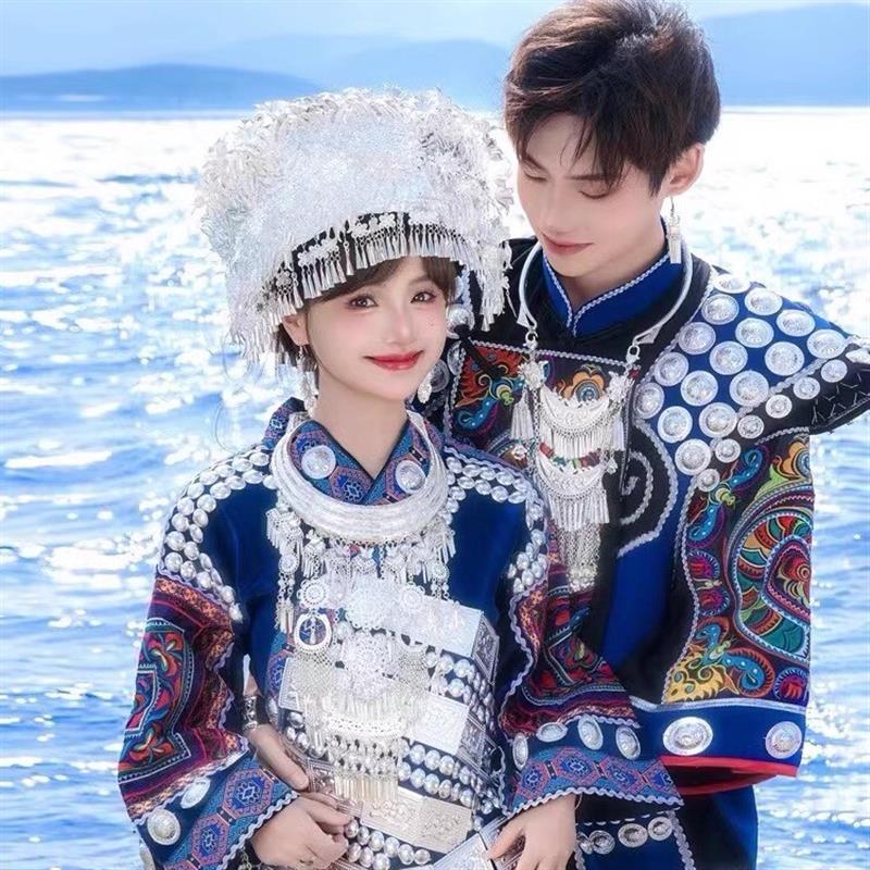苗族新款情侣服装女套装苗家盛装重工刺绣土家族民族风定制旅拍服