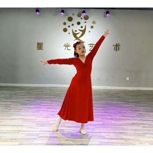 儿童舞练功服DWS现蕾代芭舞演出服艺写真摄影考车展比赛蹈洋装女