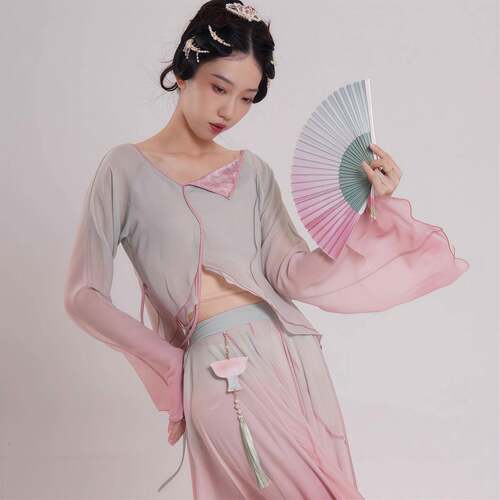 古典纱无品牌/舞蹈服026新款中国舞演服飘逸仙气衣大裙2摆古典舞