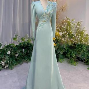 主持人礼服端庄大气2025新款新中式声乐艺考演讲比赛女歌手演出服