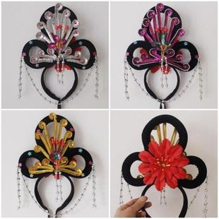 西游记三打白骨精头饰儿童古装发饰女童假发戏剧舞台演出装扮道具