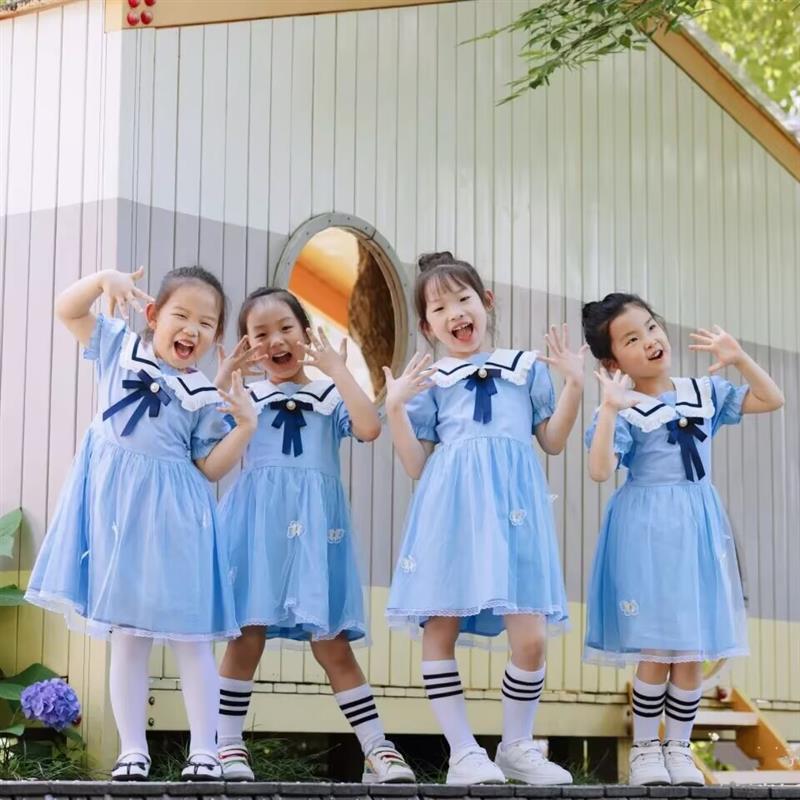 幼儿园园服夏装毕业照服装六一合唱表演出班服小学生夏季校服套装
