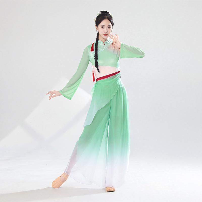 古典舞演出服女艺考剧目胶州秧歌舞蹈服扇子舞伞舞2024新款舞台装