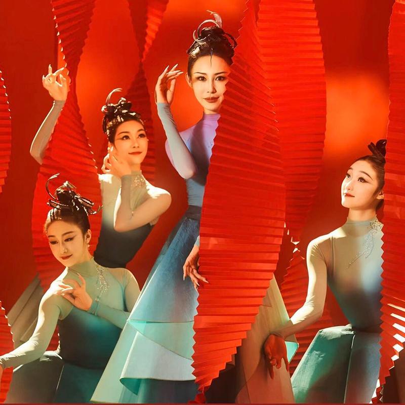 2025春晚同款《幽兰》舞蹈服彝族女子群舞艺学生考古典舞演出服装