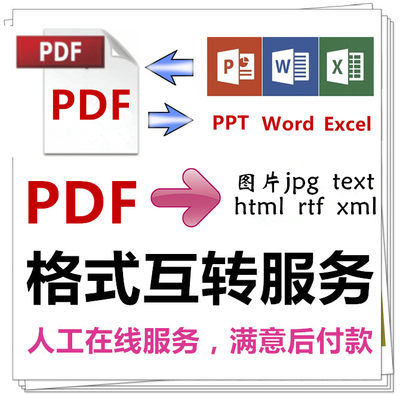 PDF修改文字转Word ppt excel jpg caj 合并删除去水印密码高分辨