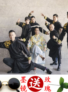 姐妹团中式男士古装民国风伴娘服