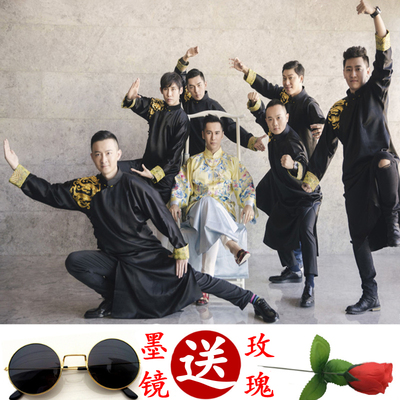 姐妹团中式男士古装民国风伴娘服