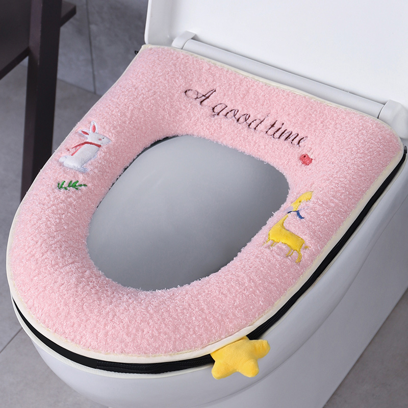 家用马桶坐垫毛绒可爱