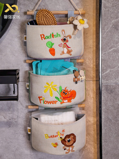 挂式收纳袋 布艺悬挂式卫生纸纸巾挂袋挂墙壁挂储物袋卫生间门后