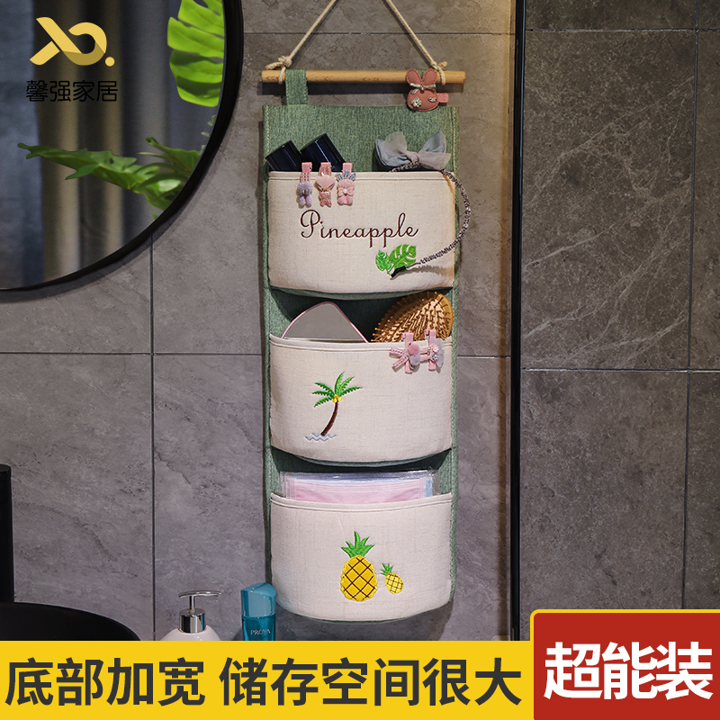 大容量墙挂式布艺门后收纳挂袋 悬挂式挂墙上储物挂兜壁挂置物袋 Изображение 1 大容量墙挂式布艺门后收纳挂袋 悬挂式挂墙上储物挂兜壁挂置物袋 Изображение 1