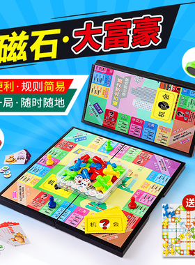 大富富翁游戏棋盘儿童版世界之旅豪华版桌游家庭版迷经典旅游大亨