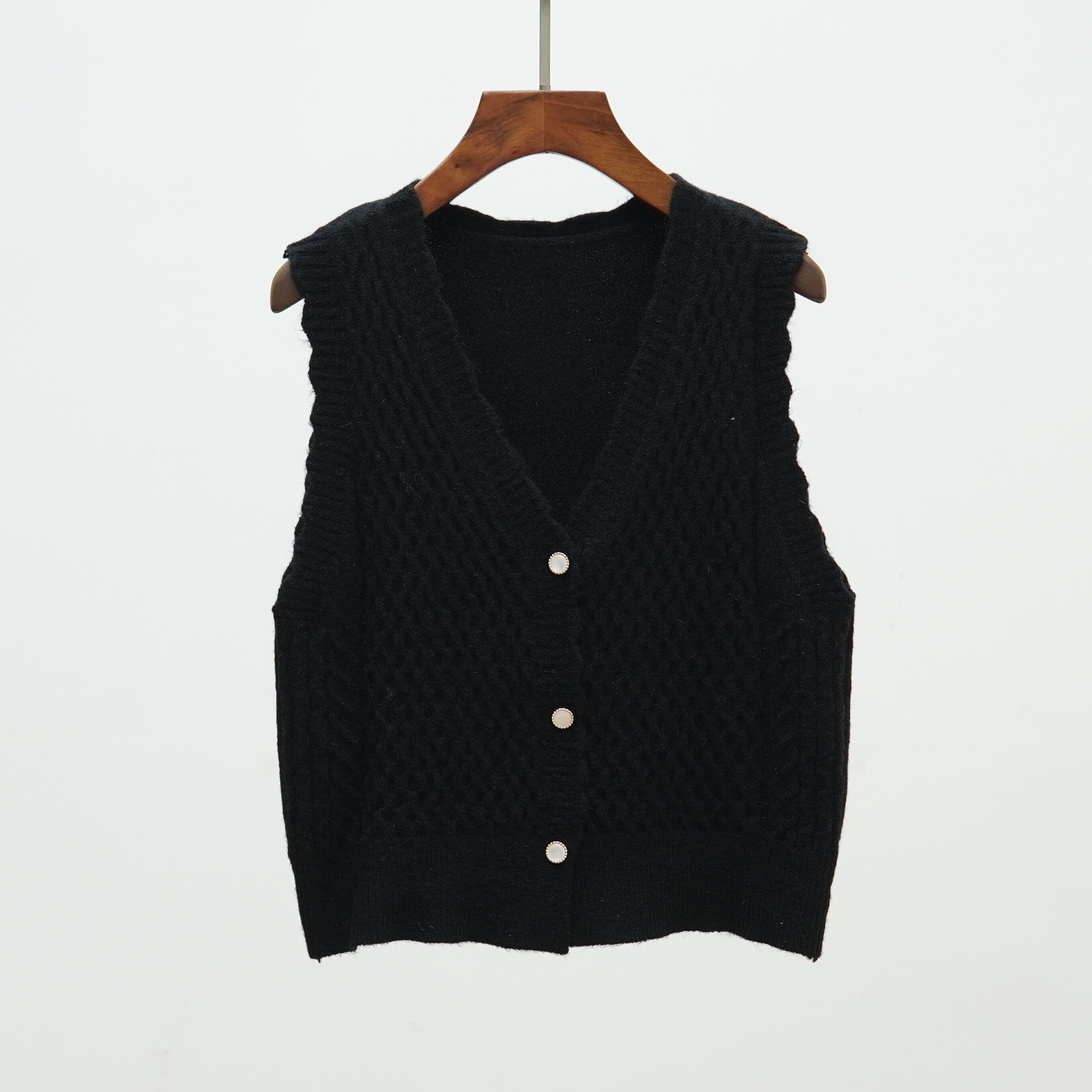 纯色针织马甲背心女士叠穿