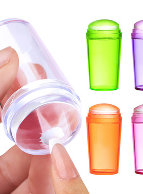 Clear Jelly Nail Stamper + Scraper Silicone Polish Stencil T