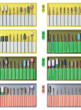 10pcs Nail Art Grinding Drill Bits Diamond Bullet Bit Electr