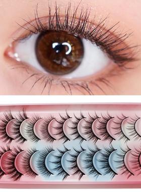 10 Pairs Cosplay False Eyelashes Manga Lashes Wispy Long