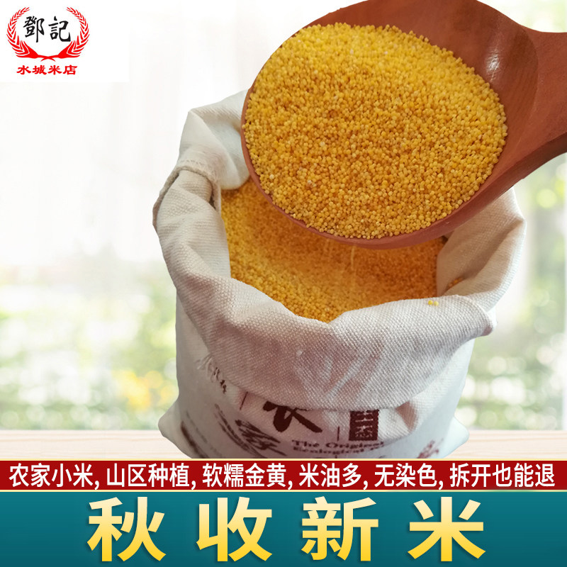 山东沂蒙山农家新小米香糯粘黄小米食品小黄米小米粥五谷杂粮5斤