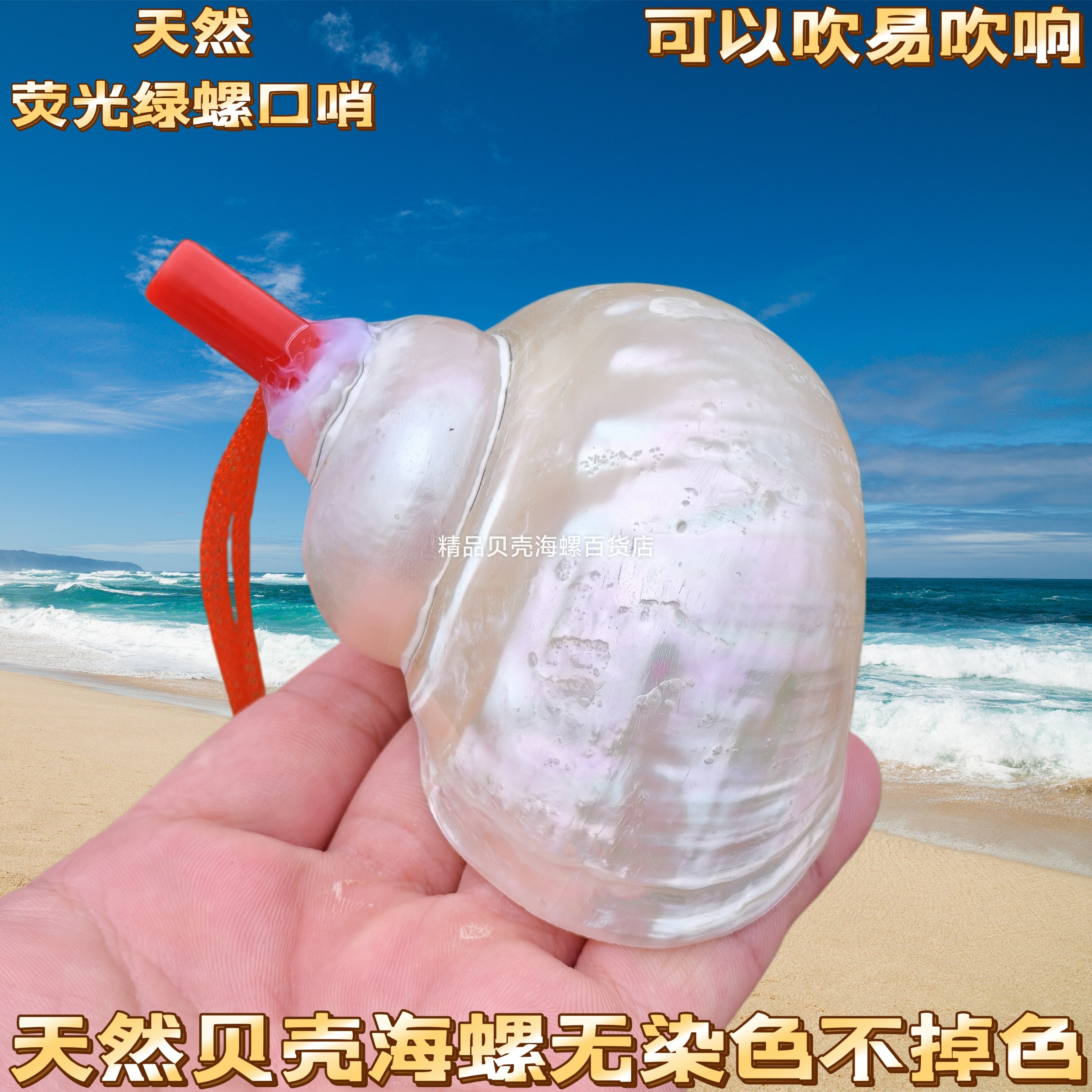 天然海螺号喇叭口哨儿童吹号玩具小螺号创意礼物大海螺号角