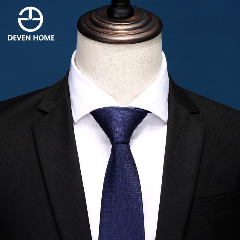 谛梵男装领带男正装商务8cm藏青色小格子职业上班工作韩版礼盒装在类目 服饰配件/皮带/帽子/围巾, 领部配件, 领带中 - 来自Buy2taobao.com提供专业的淘宝代购服务