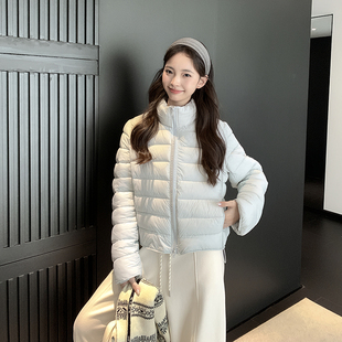 立领排骨羽绒棉服女短款2026新款冬季韩系连帽轻薄小棉袄二棉外套