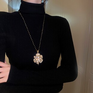 毛衣项链配饰轻奢高级感衣服挂件复古百搭简约秋冬季女串珠民族风