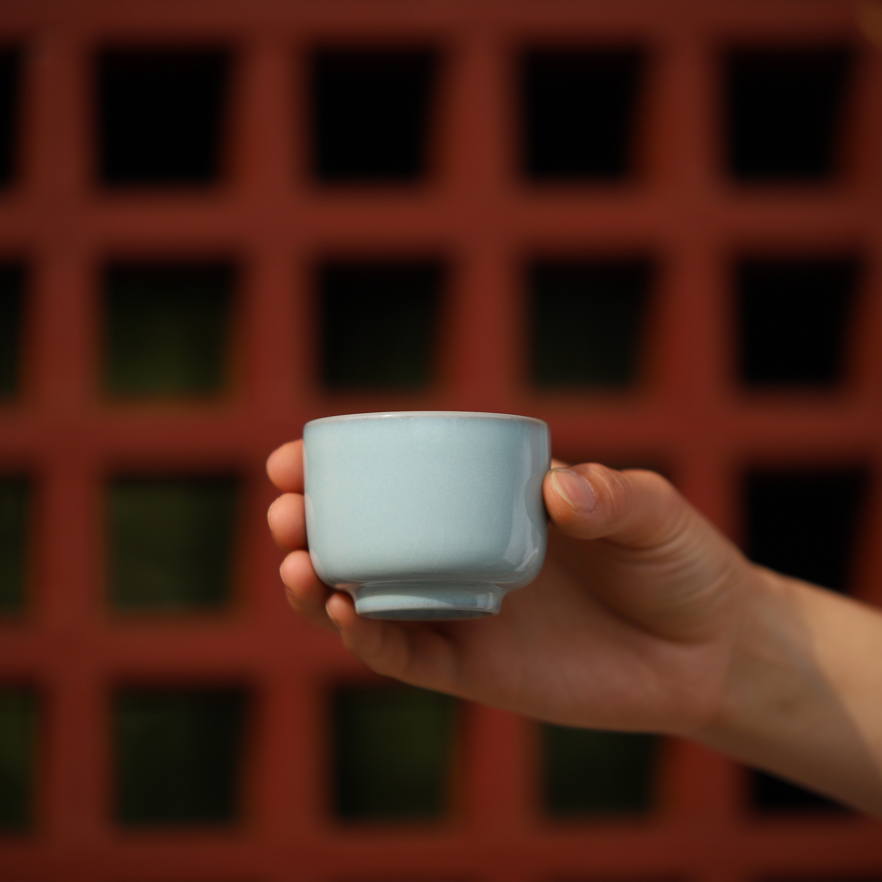 弘宝汝窑王振芳天青釉主人杯