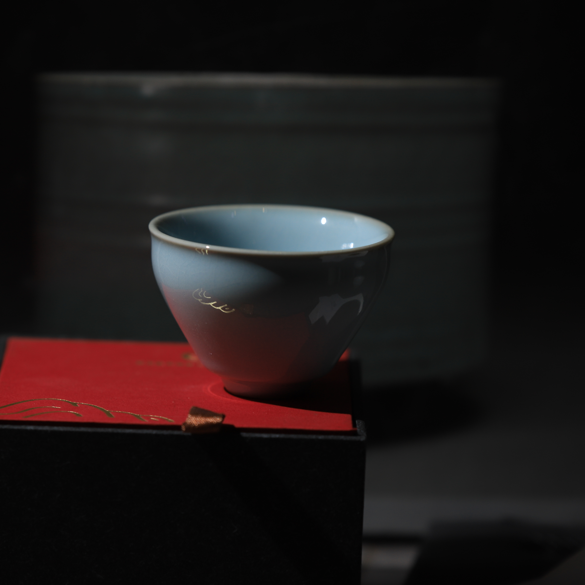 李廷怀汝瓷天青釉束腰主人杯品茗杯廷怀窑汝窑