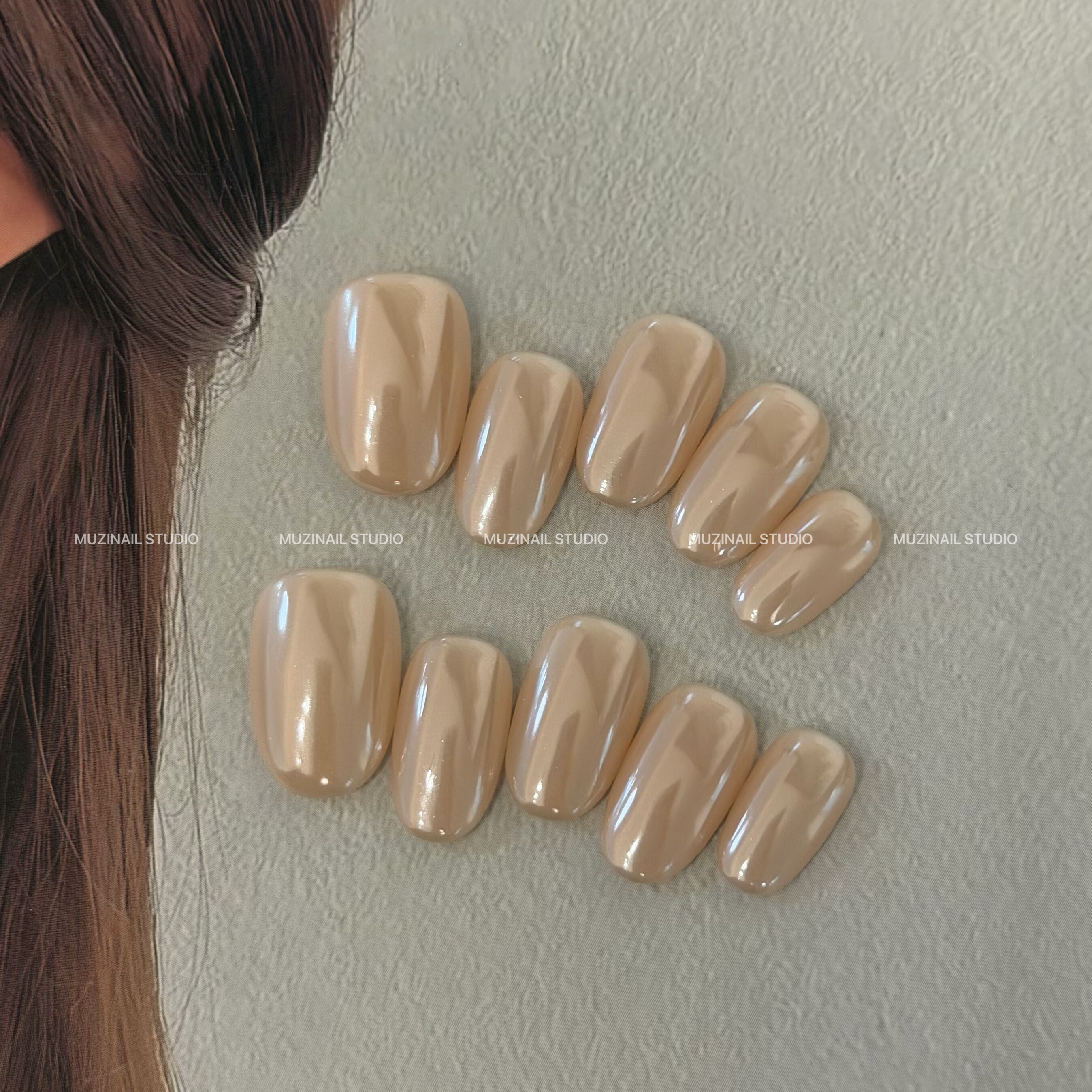 MUZINAIL·【甘露寺海莉】纯手工定制美甲海莉月光粉美甲爆闪轻奢,彩妆/香水/美妆工具,穿戴甲/甲片,淘宝优惠券,粉丝福利购,淘宝优惠卷