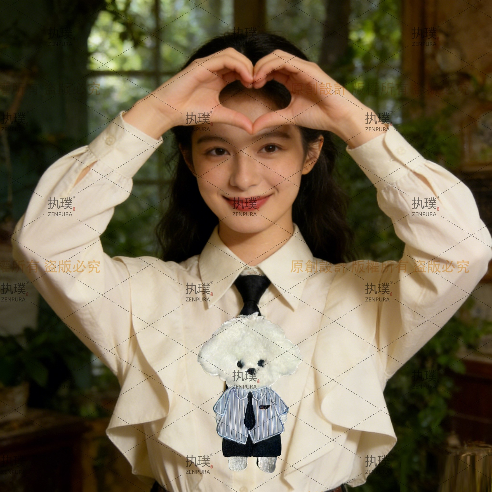 原创毛绒小狗领带童趣卡通小众设计甜酷风JK制服配饰免打装饰领带