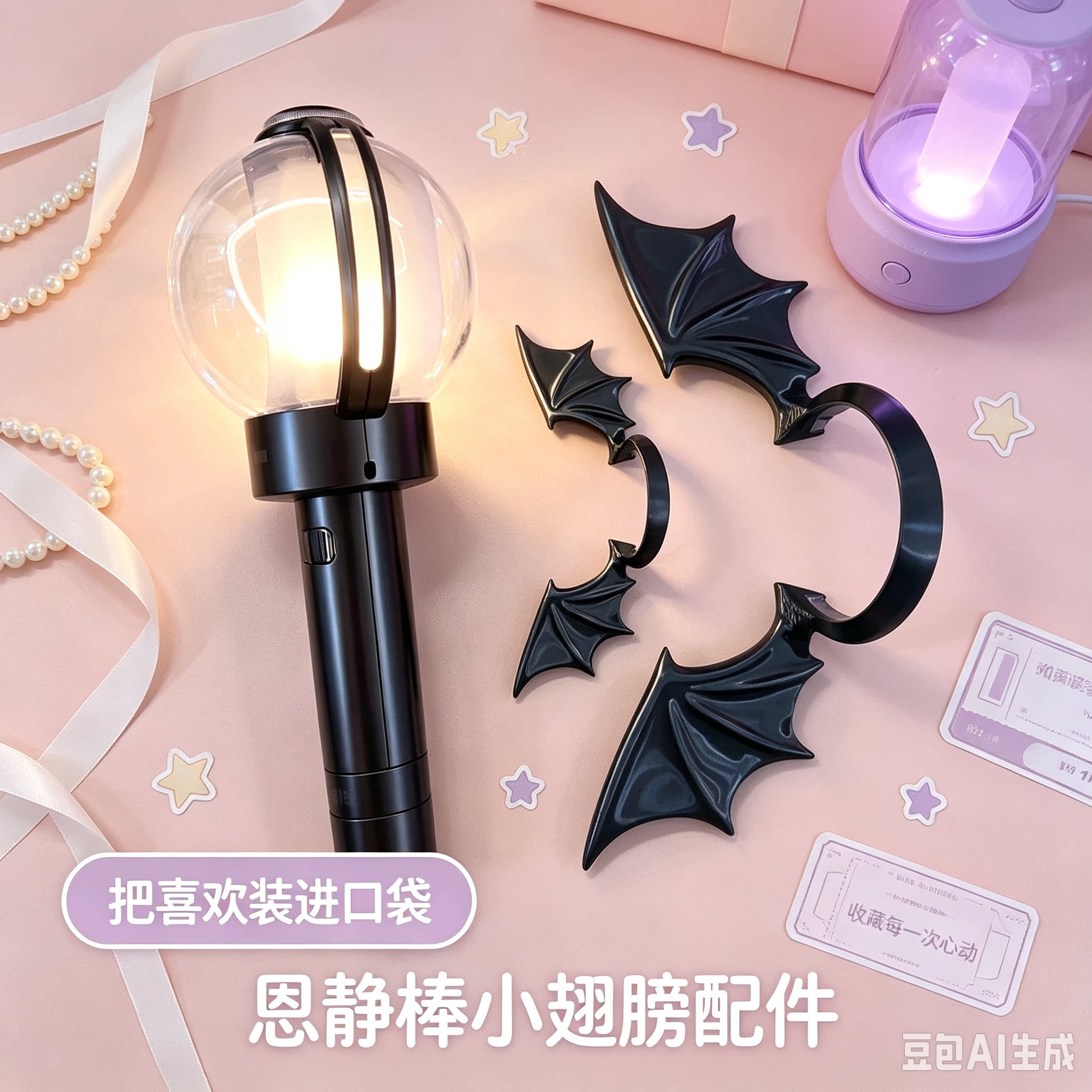 . 赴约演唱会｜ENHYPEN恩静棒蝙蝠翅膀配件 3D打印应援棒装饰