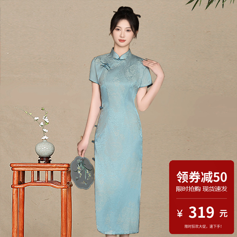 2025新式改良旗袍开春绝美女士年轻款新中式裙子日常可穿大码胖mm