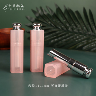 自制口红直接罐装口红管空管11.1斜口粉色唇膏管外壳子包装材料