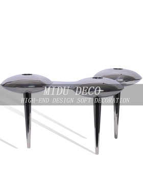 不锈钢装饰现代客厅云朵烛台