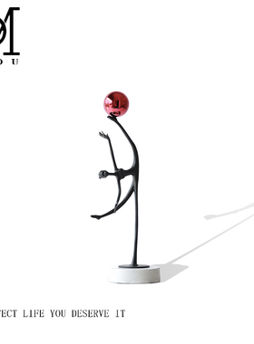 意式高级感小众体操女孩雕塑摆件