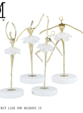现代北欧轻奢芭蕾舞者水晶摆件设计师样板房售楼处装饰品乔迁礼物