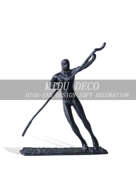 金属装饰现代别墅划船人物