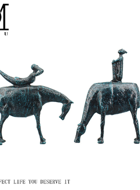 样板房抽象艺术风创意动物雕塑