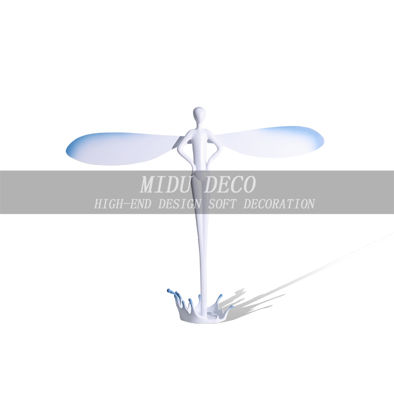 金属装饰现代样板房渐变色人物