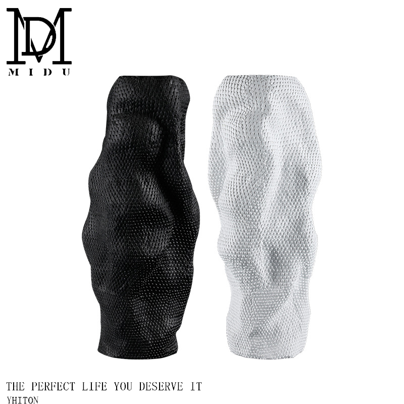 现代极简不规则花瓶样板房酒店别墅高档软装饰品家居客厅玄关摆件