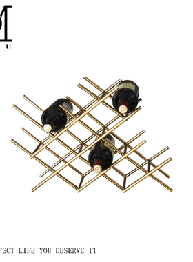 创意红酒酒架置物架客厅酒柜家用餐桌装饰品轻奢现代简约欧式摆件