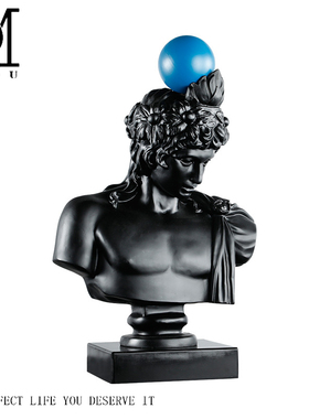 北欧创意样板房希腊人物雕塑摆件现代酒店会所客厅大堂端景台软装