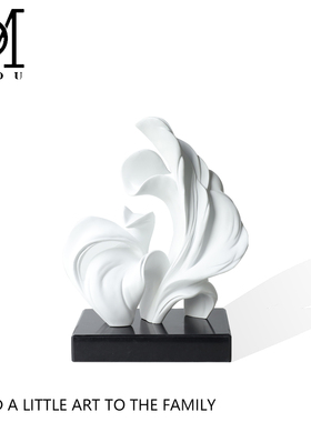 玻璃钢装饰轻奢玄关抽象雕塑