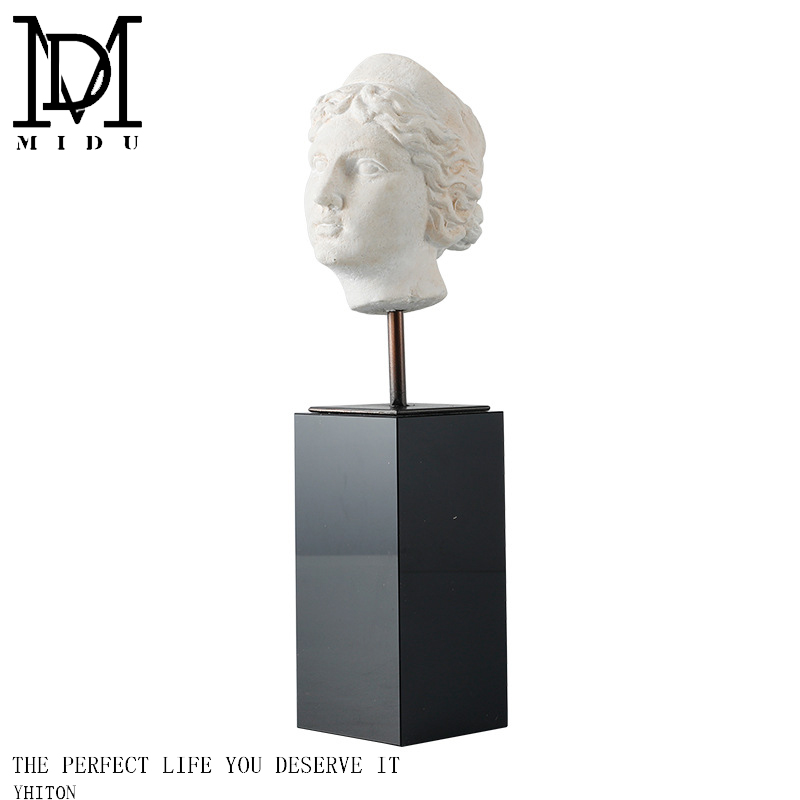 创意人物雕塑头像北欧家居室内客厅装饰摆件玄关酒柜电视柜摆设