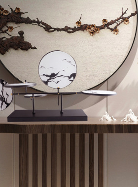 金属亚克力装饰品摆件新中式客厅