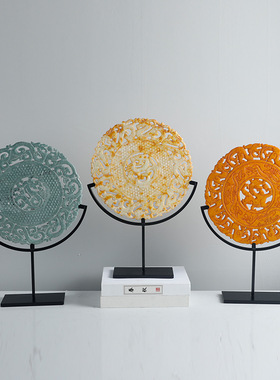 金属+大理石复古装饰摆件电视柜