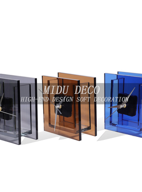 水晶装饰北欧卧室时钟